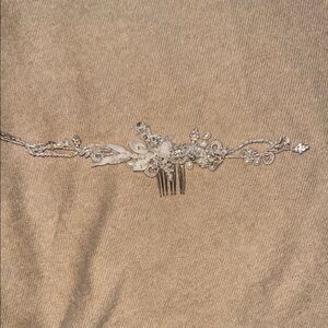 Bridal Elegant Silver Hair Comb Accessory